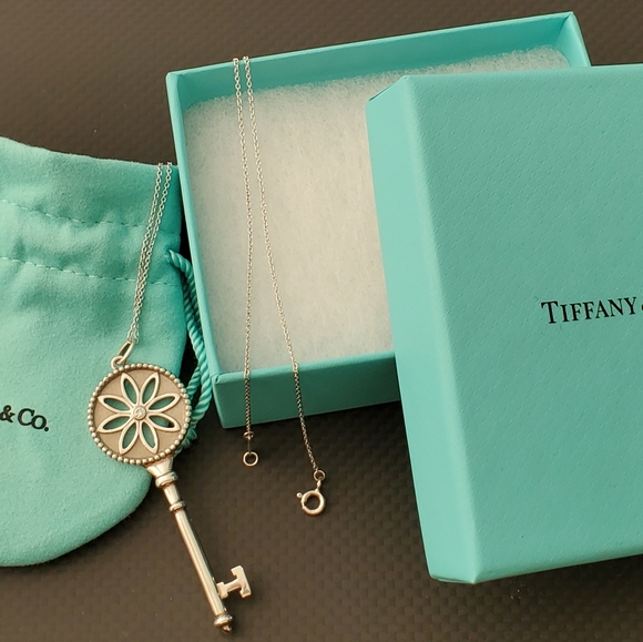 Tiffany & Co. Jewelry - Tiffany Diamond Daisy Key Necklace